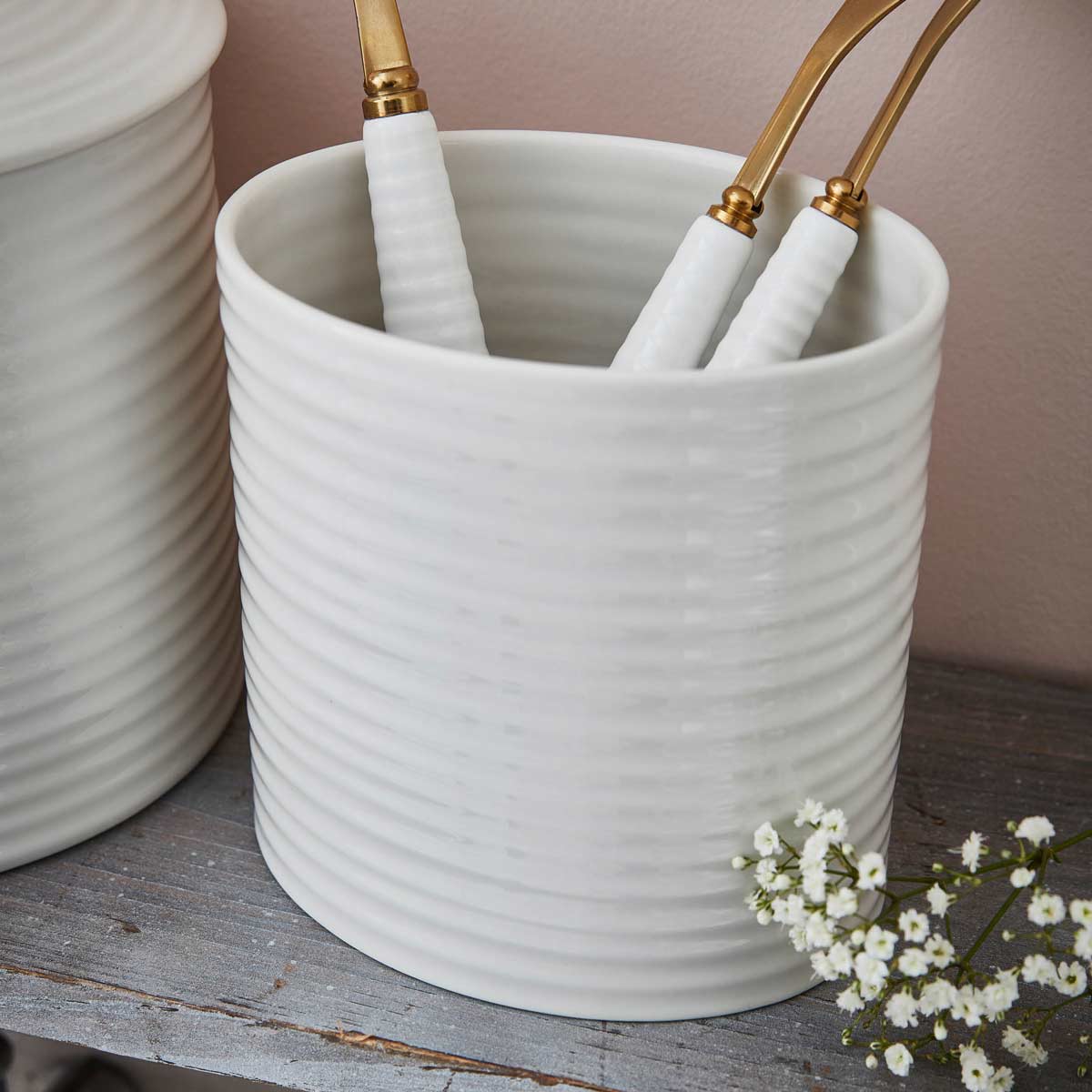 Sophie Conran White Oval Utensil Holder image number null